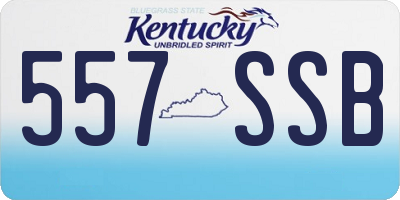 KY license plate 557SSB