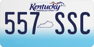 KY license plate 557SSC