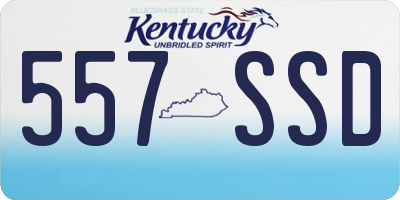 KY license plate 557SSD