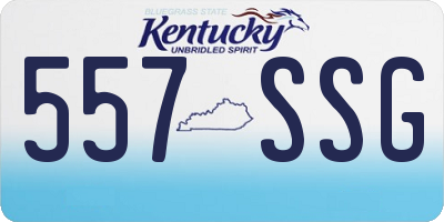 KY license plate 557SSG