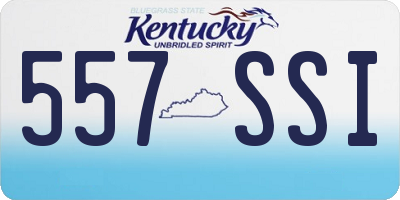 KY license plate 557SSI