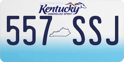 KY license plate 557SSJ