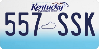 KY license plate 557SSK