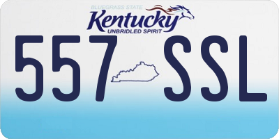 KY license plate 557SSL