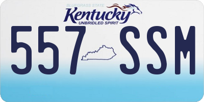 KY license plate 557SSM