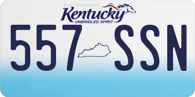 KY license plate 557SSN