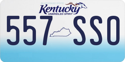 KY license plate 557SSO