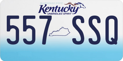 KY license plate 557SSQ