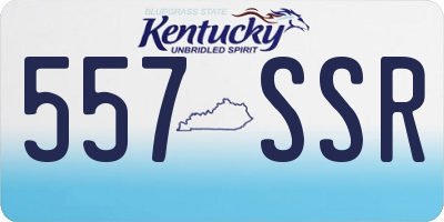 KY license plate 557SSR