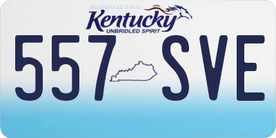 KY license plate 557SVE