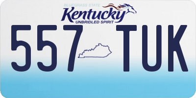 KY license plate 557TUK