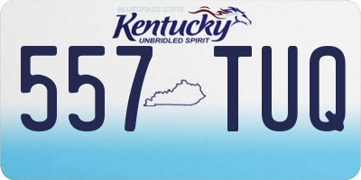 KY license plate 557TUQ