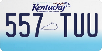 KY license plate 557TUU