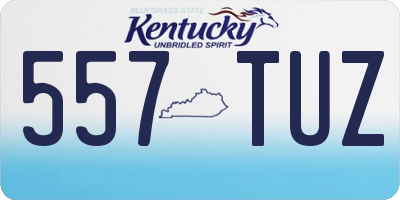 KY license plate 557TUZ