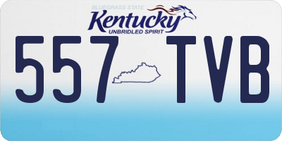 KY license plate 557TVB