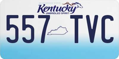 KY license plate 557TVC
