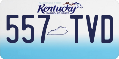 KY license plate 557TVD