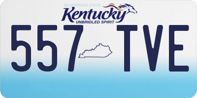 KY license plate 557TVE