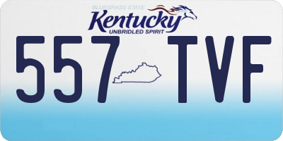 KY license plate 557TVF