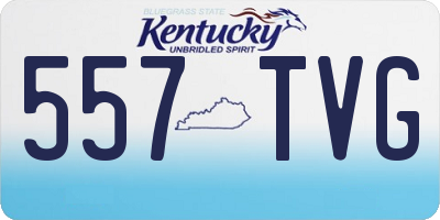 KY license plate 557TVG