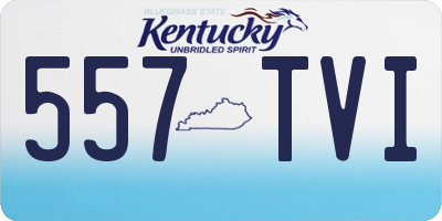 KY license plate 557TVI