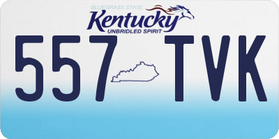 KY license plate 557TVK