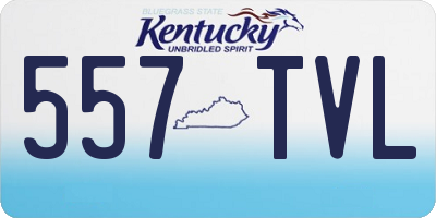 KY license plate 557TVL