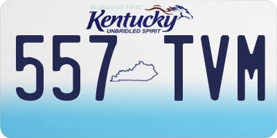 KY license plate 557TVM
