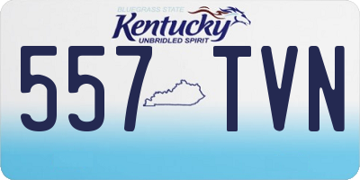 KY license plate 557TVN