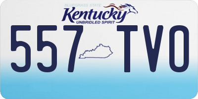 KY license plate 557TVO