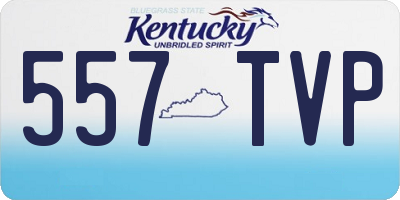 KY license plate 557TVP
