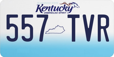 KY license plate 557TVR