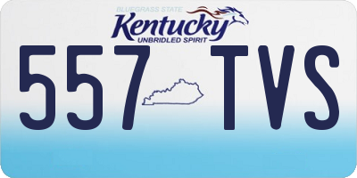 KY license plate 557TVS