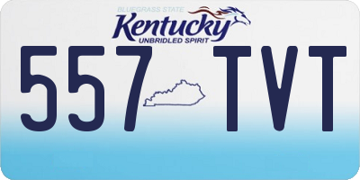 KY license plate 557TVT