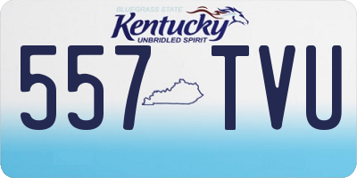 KY license plate 557TVU