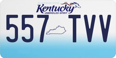 KY license plate 557TVV