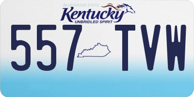 KY license plate 557TVW