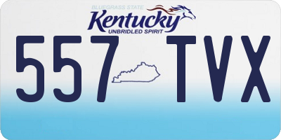 KY license plate 557TVX