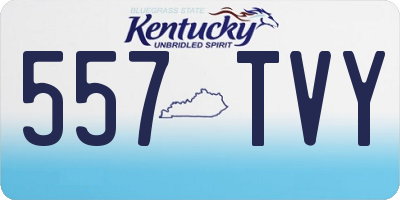 KY license plate 557TVY