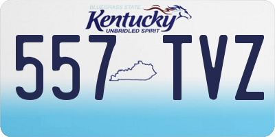 KY license plate 557TVZ