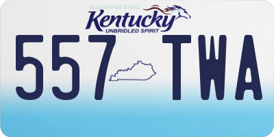 KY license plate 557TWA