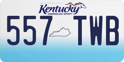 KY license plate 557TWB