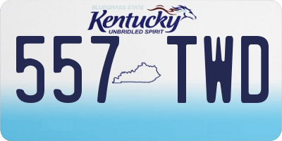 KY license plate 557TWD