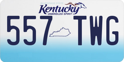 KY license plate 557TWG