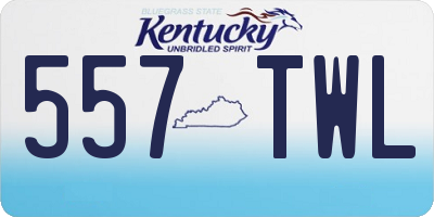 KY license plate 557TWL