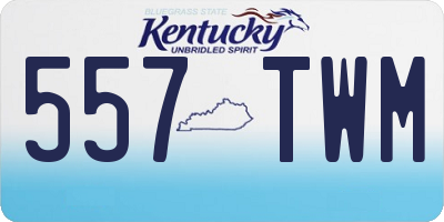 KY license plate 557TWM