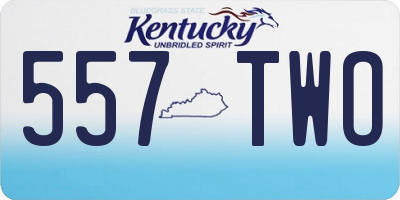 KY license plate 557TWO