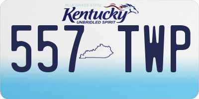KY license plate 557TWP