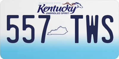 KY license plate 557TWS