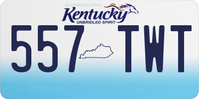 KY license plate 557TWT